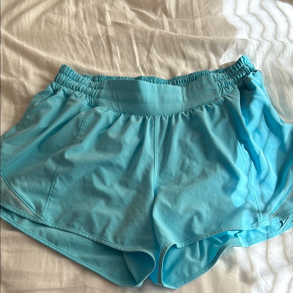 Lululemon Blue Glow Hotty Hot Shorts Low Rise 4”